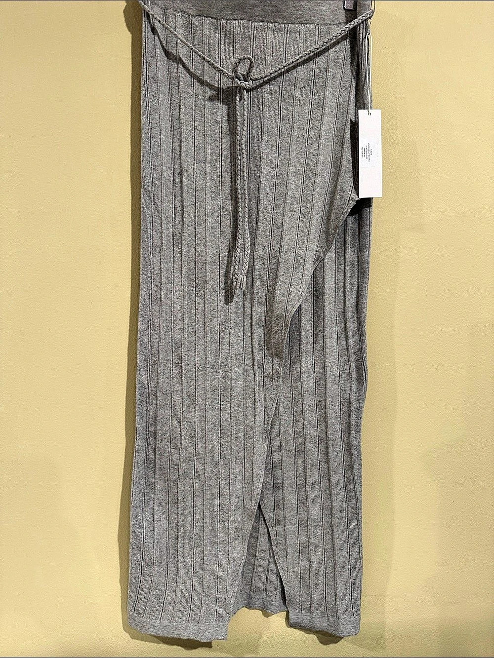 one grey day style 490GB815 Ribbed Midi Skirt in Gray Size Small NWT - Picture 4 of 9